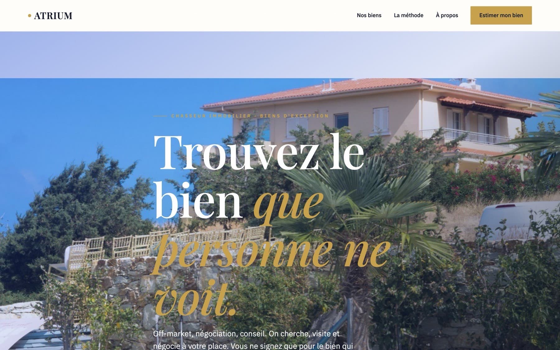 Site web créé par WeStratèges pour Site Immobilier & biens