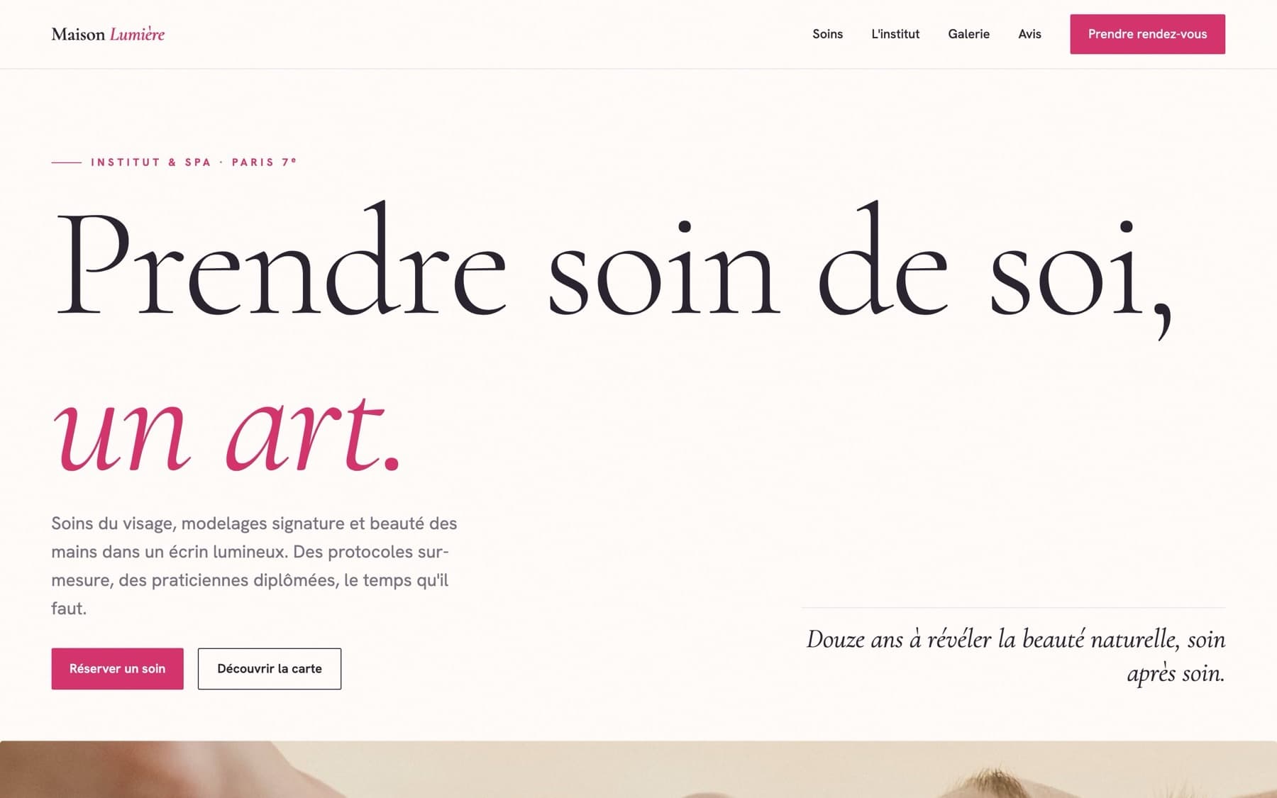 Site web créé par WeStratèges pour Site Beauté