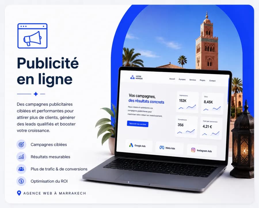 Publicité en ligne Google Ads et Meta Ads à Marrakech