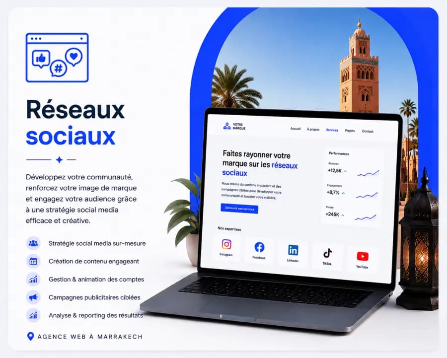 Gestion des réseaux sociaux à Marrakech, Instagram, Facebook et TikTok