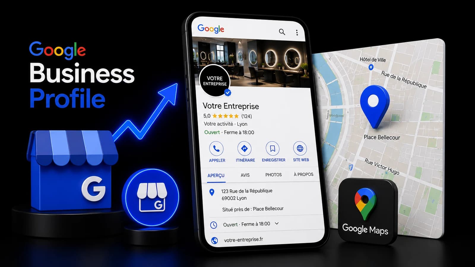 Gestion Google Business Profile et Google Maps par WeStratèges : fiche optimisée, avis clients et visibilité dans le pack local