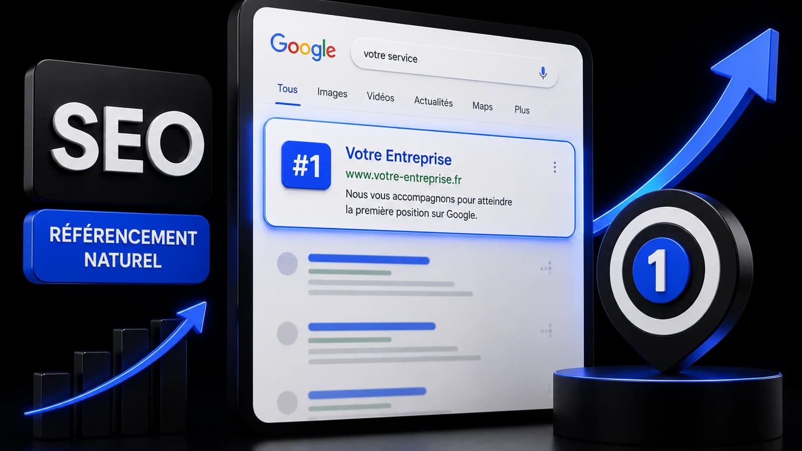 Référencement naturel SEO par WeStratèges : trafic Google qualifié et positions durables sur les marchés Maroc, France et Canada