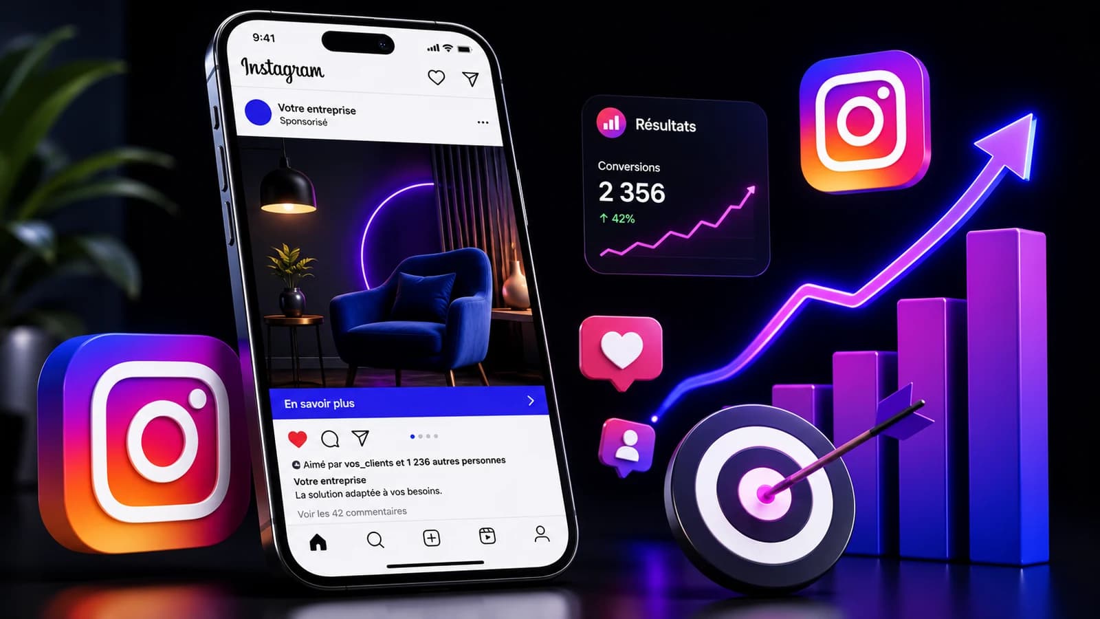 Campagnes Meta Ads sur Instagram par WeStratèges : Stories, Reels et feed pour les marques visuelles
