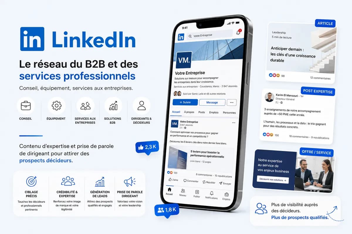 Agence experte LinkedIn B2B au Maroc par WeStratèges
