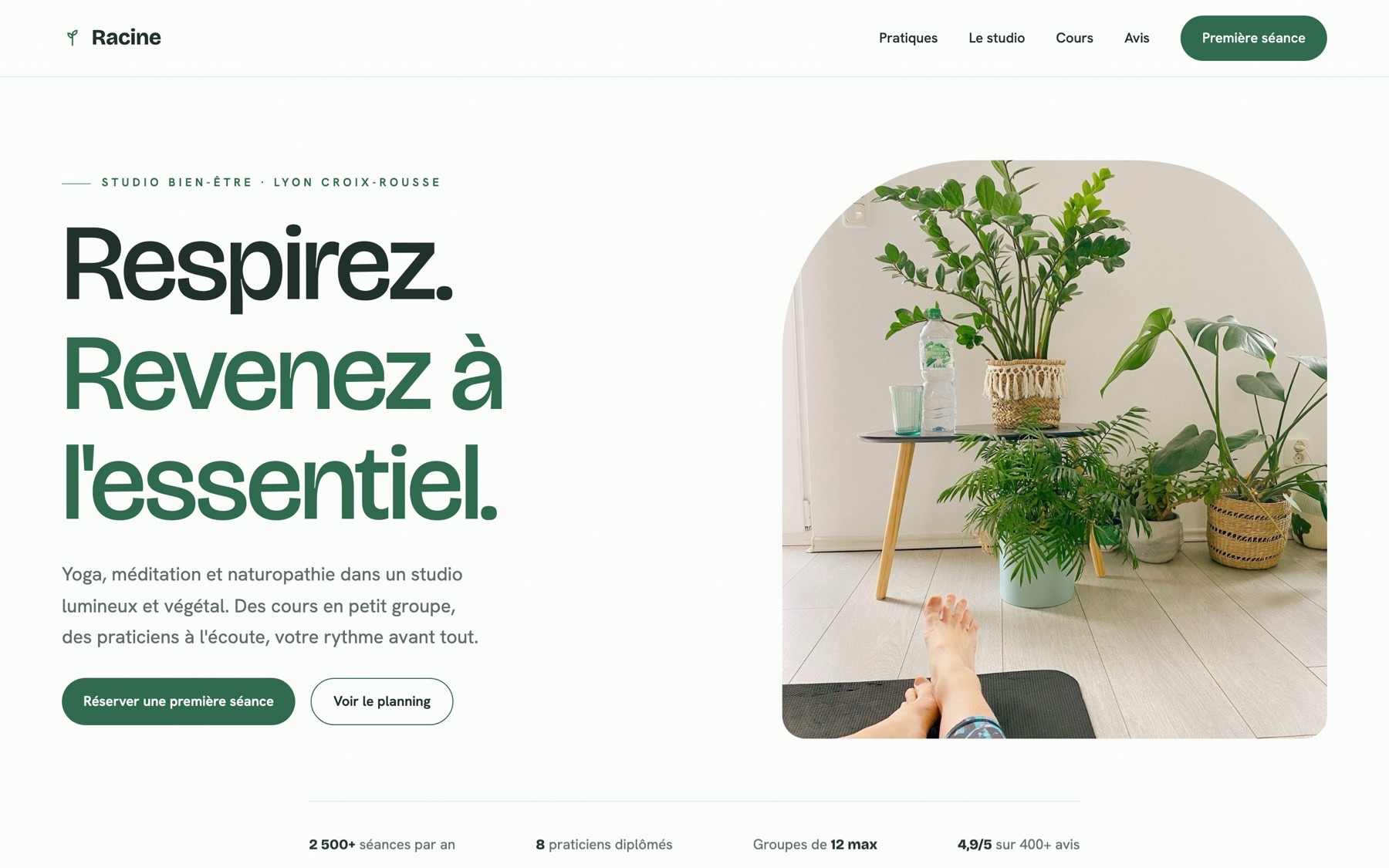 Aperçu du site Site coaching et bien-être