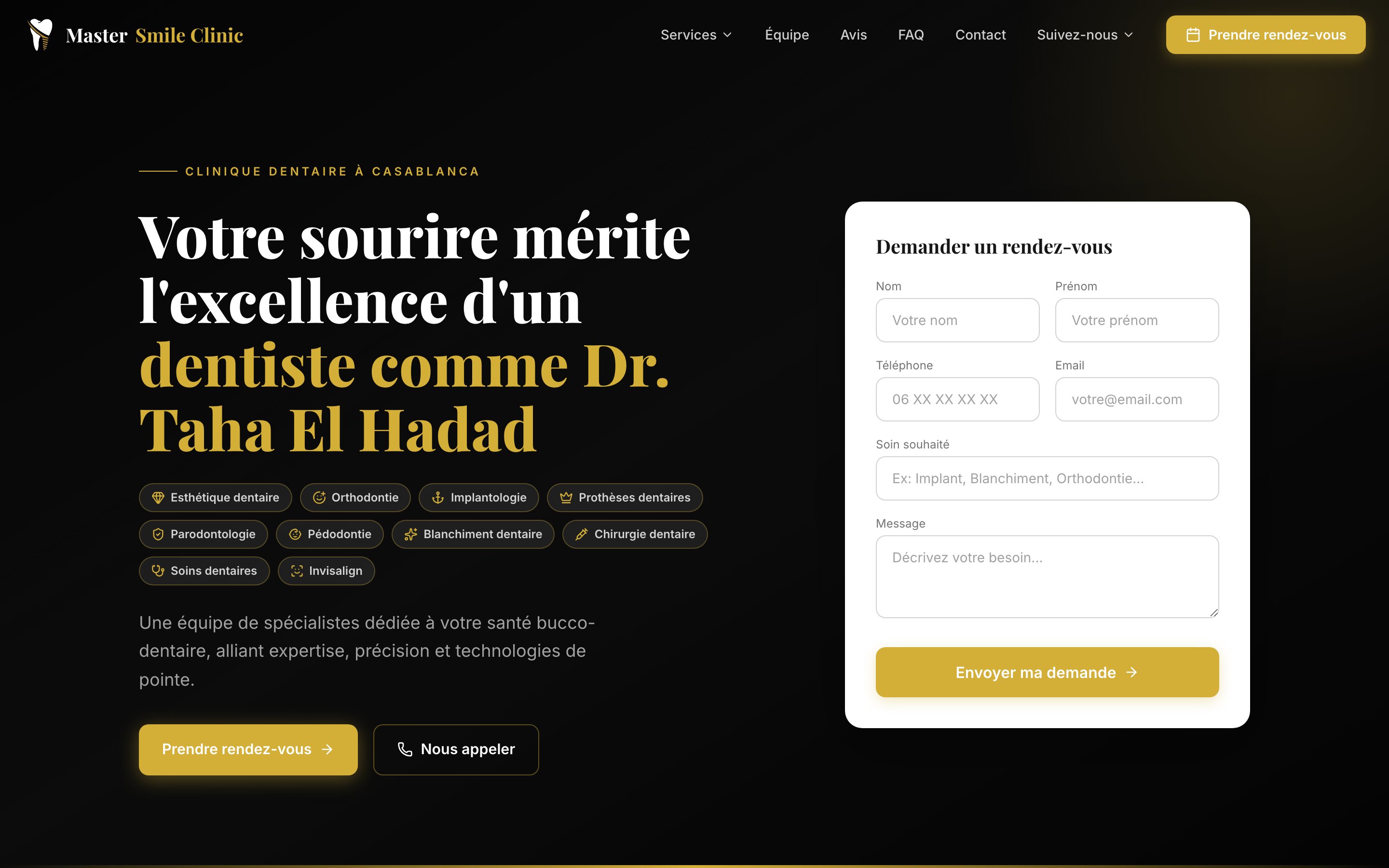 Aperçu du site Master Smile Clinic