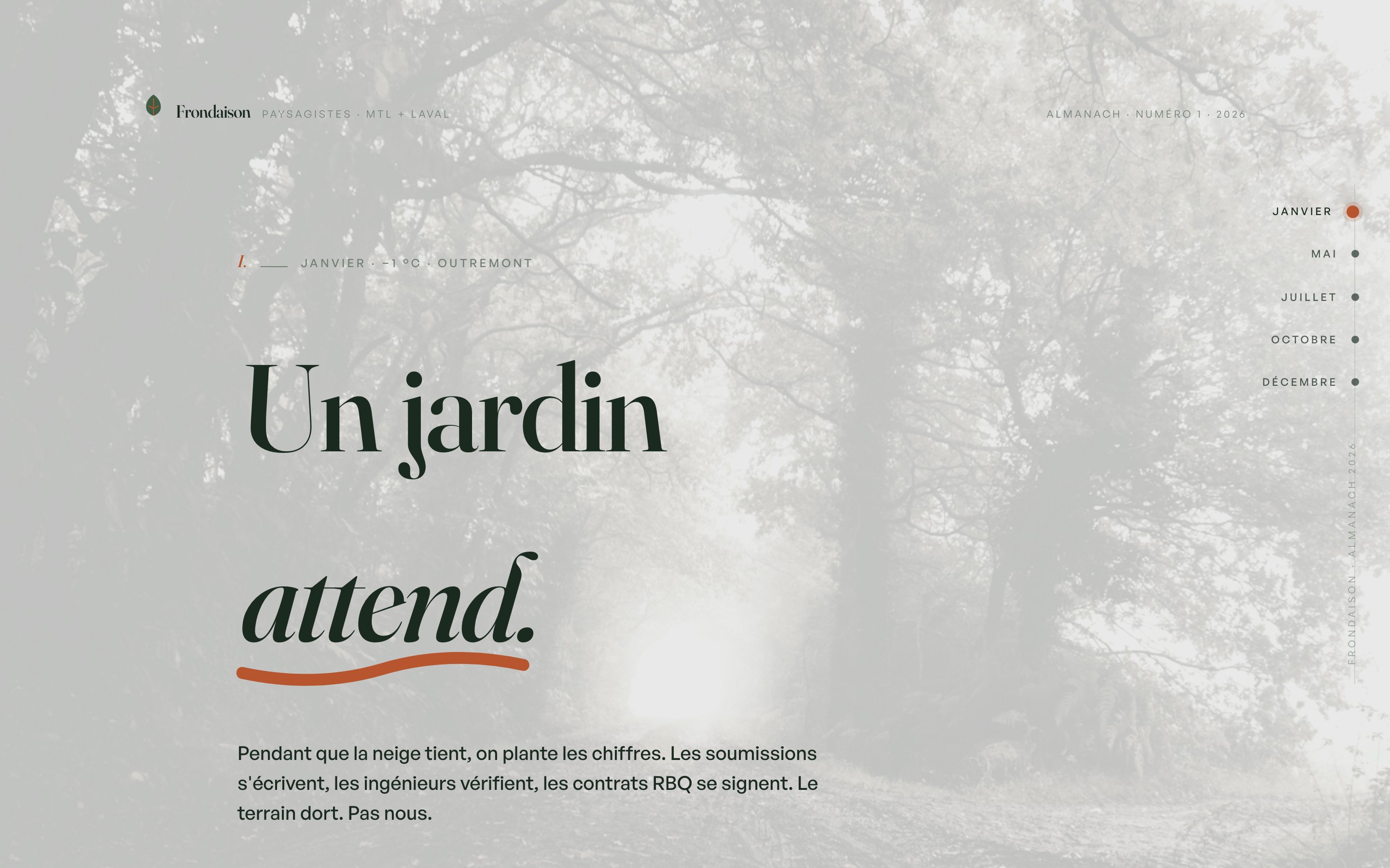 Aperçu du site Frondaison